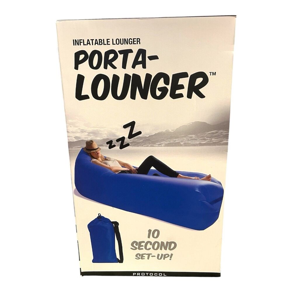Protocol  Inflatable Porta Lounger ~  Festival/Camping /Beach /Pool /Dorms NEW